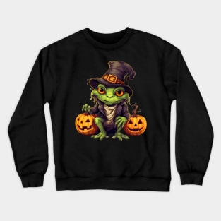 Frog Halloween Spooky Crewneck Sweatshirt